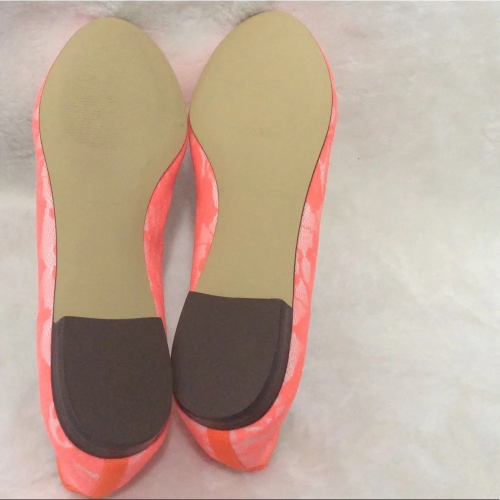 🐞 J. Crew Uptown Neon Ballerina Flats NWOT